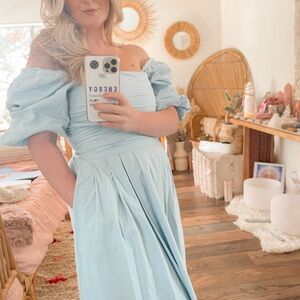 Free People Ain’t She a Beaut Midi Dress in Hot Spring